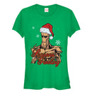 Junior's Marvel Christmas Guardians of the Galaxy Groot Seasons T-Shirt