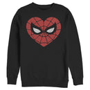 Men's Marvel Valentine's Day Spider-Man Heart Mask Sweatshirt