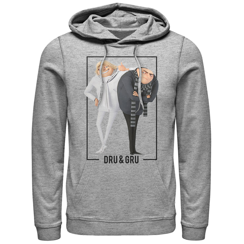 Men's Despicable Me 3 Dru and Gru Brothers Pull Over Hoodie