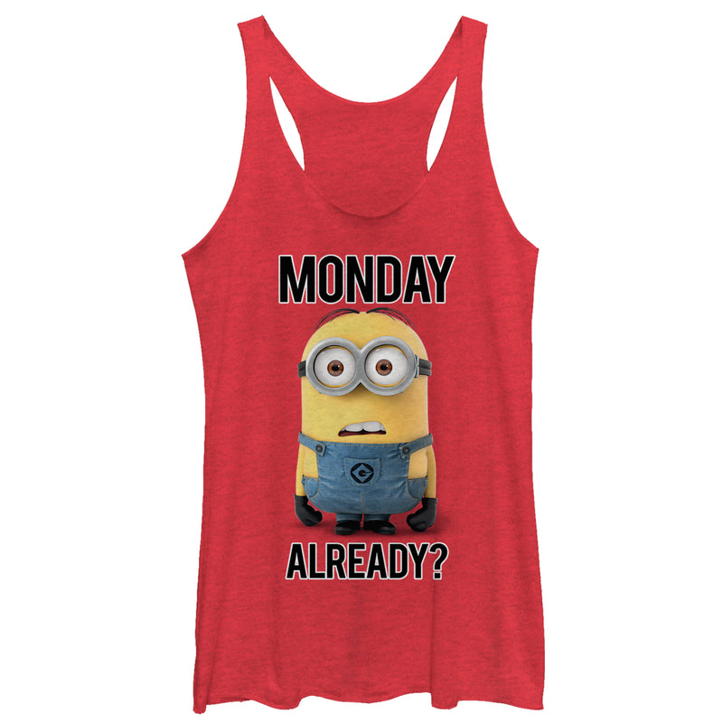 Women's Despicable Me Minion Monday Already Racerback Tank Top