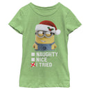 Girl's Despicable Me Christmas Minion I Tried T-Shirt