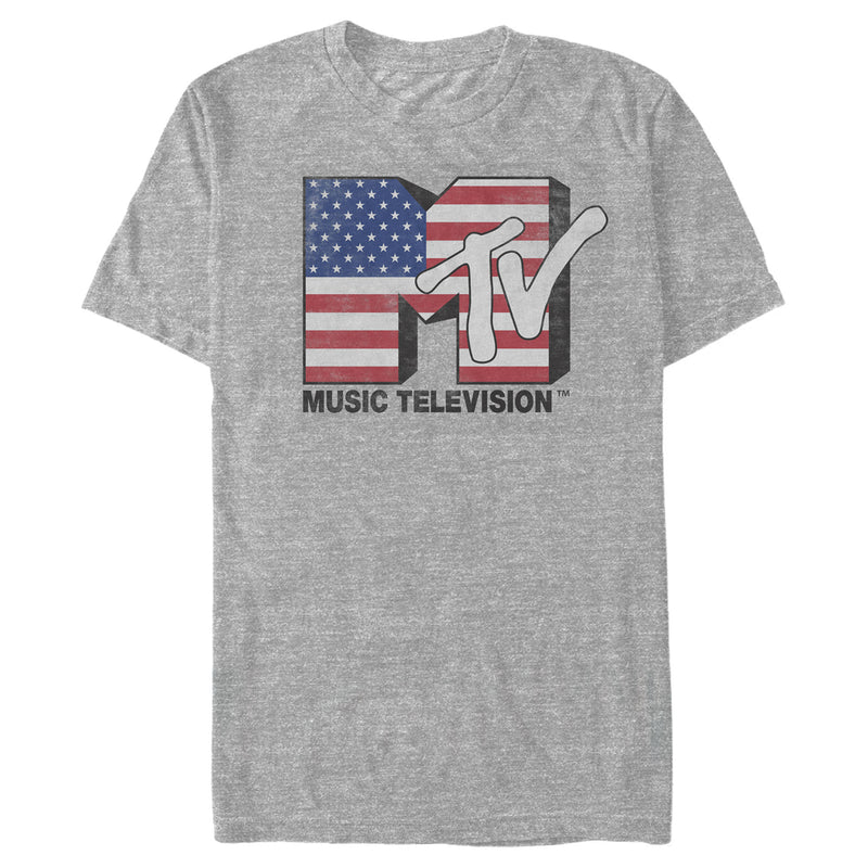 Men's MTV 3D Flag Logo T-Shirt