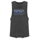 Junior's NASA Distorted Computer Text Logo Festival Muscle Tee