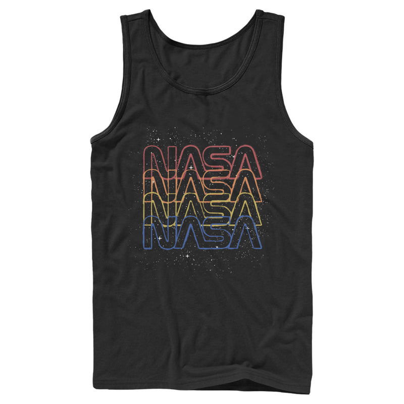 Men's NASA Rainbow Repeat Logo Tank Top