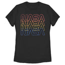Women's NASA Rainbow Repeat Logo T-Shirt