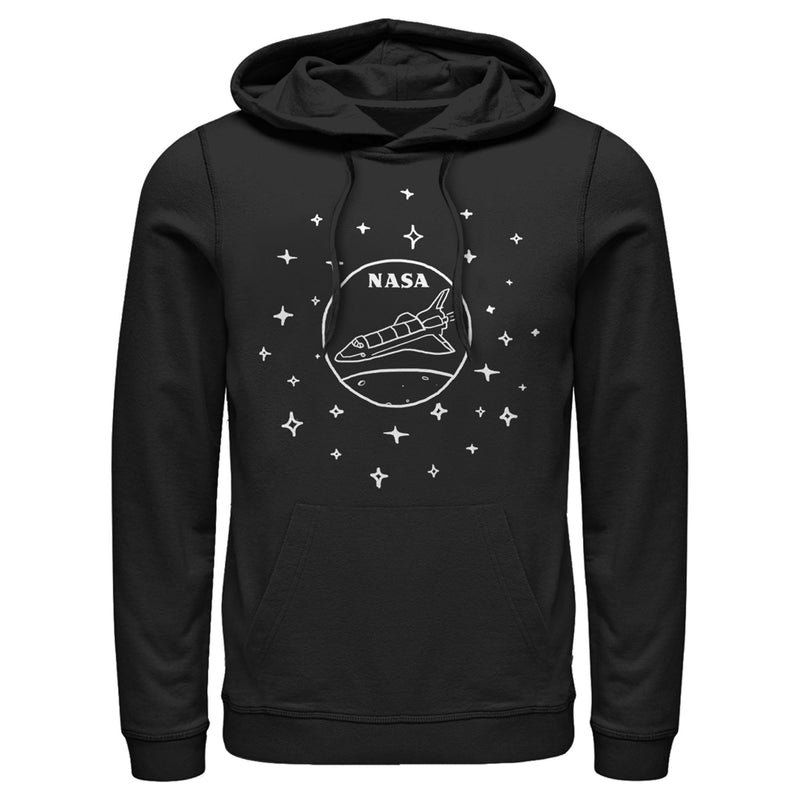 Men's NASA Sleek Star Rocket Pull Over Hoodie