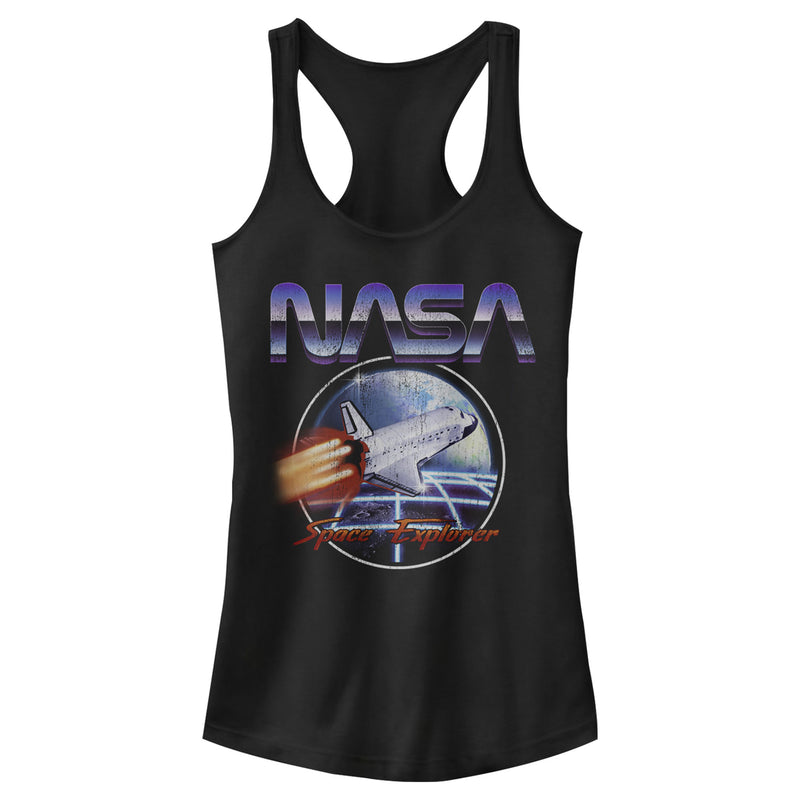 Junior's NASA Retro Space Explorer Racerback Tank Top