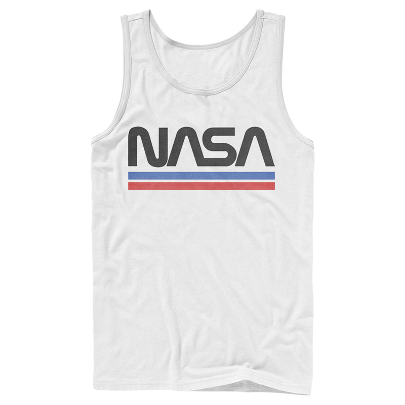 Men's NASA Stripe Minimal Logo Vintage Tank Top