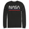 Men's NASA Stripe Minimal Logo Vintage Long Sleeve Shirt