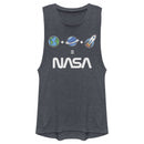 Junior's NASA Emoji Space Logo Equation Festival Muscle Tee