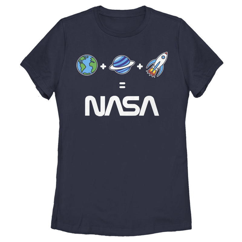 Women's NASA Emoji Space Logo Equation T-Shirt