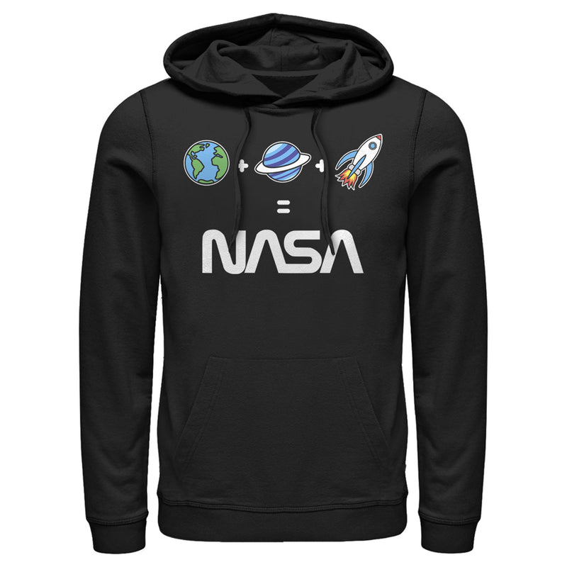 Men's NASA Emoji Space Logo Equation Pull Over Hoodie