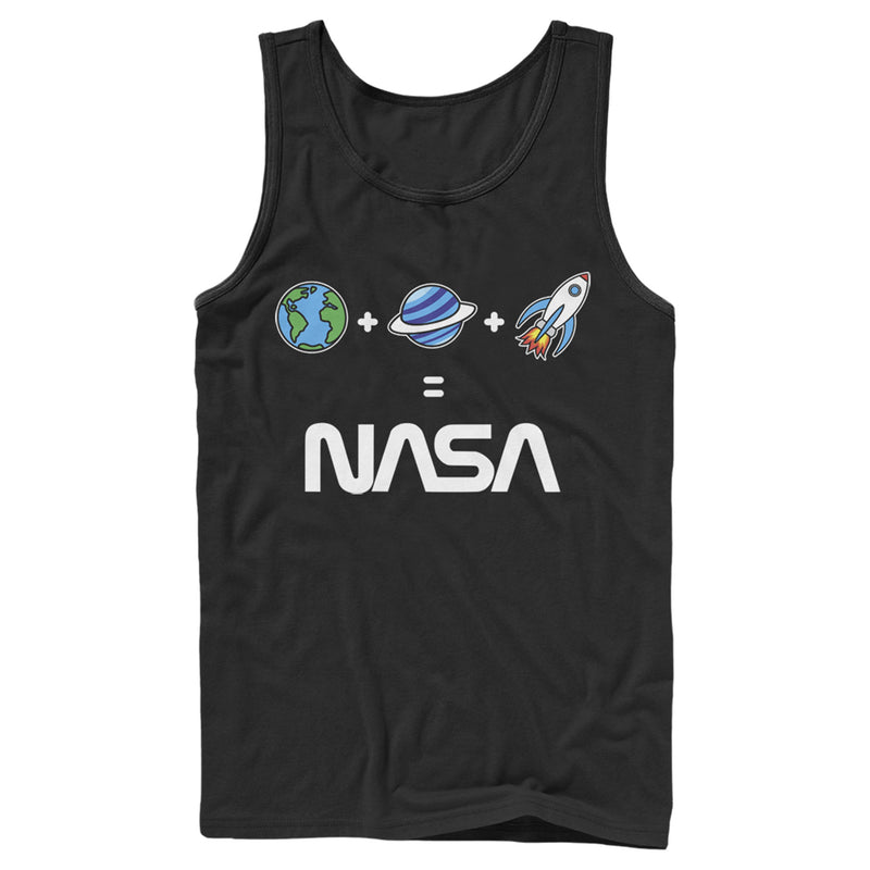 Men's NASA Emoji Space Logo Equation Tank Top