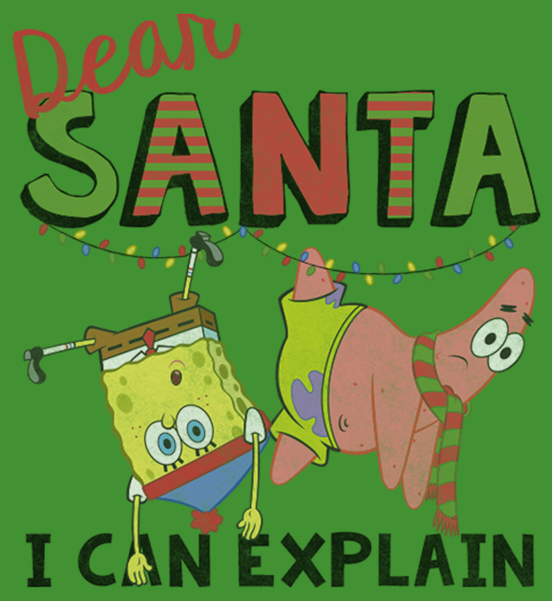 Boy's SpongeBob SquarePants Christmas Santa Can Explain T-Shirt