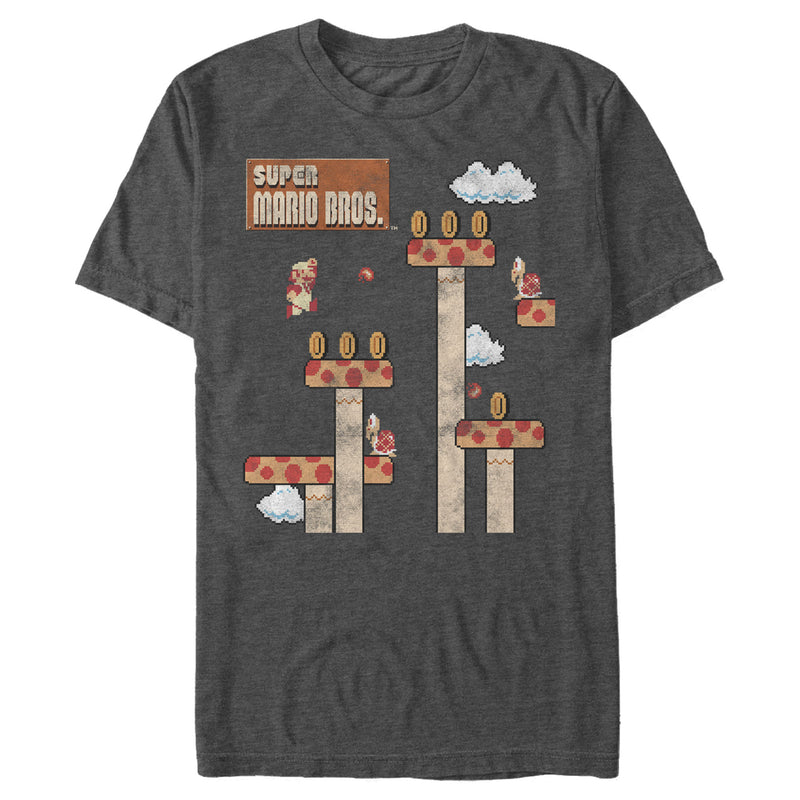 Men's Nintendo Super Mario 8-Bit Platform Jump T-Shirt