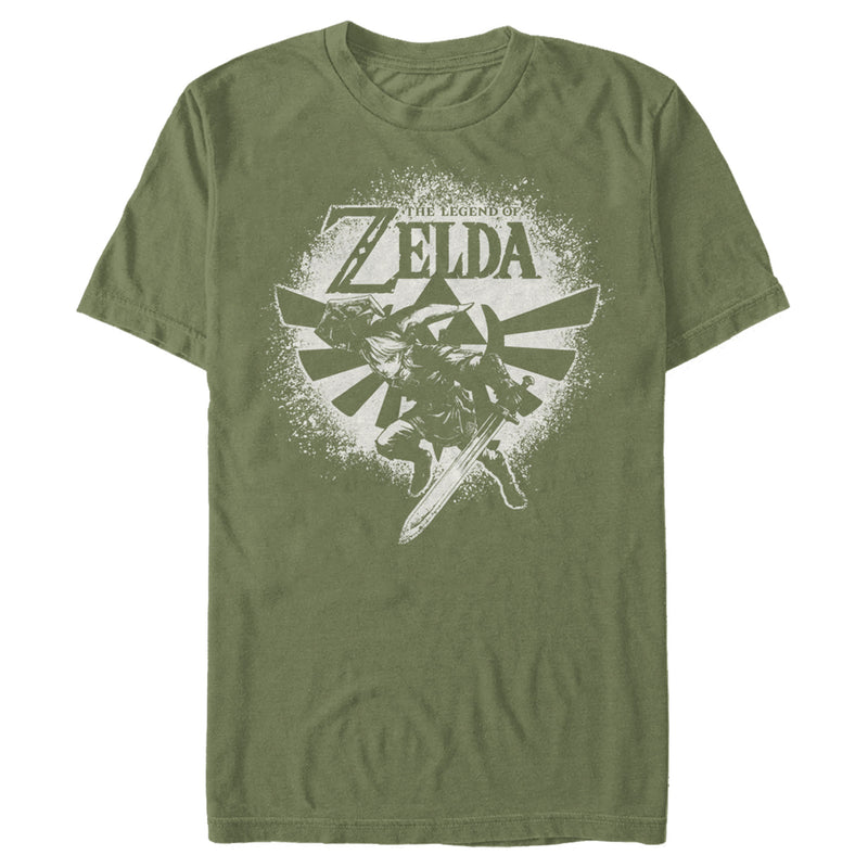 Men's Nintendo Zelda Link Wingcrest Spray Paint T-Shirt