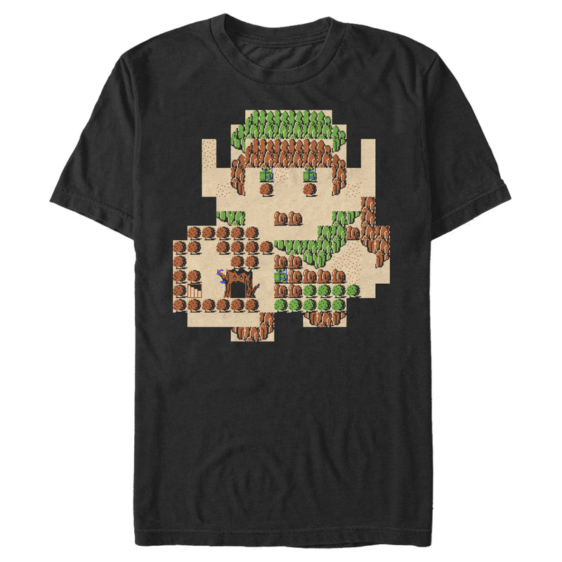 Men's Nintendo Zelda 8-Bit Map Link T-Shirt