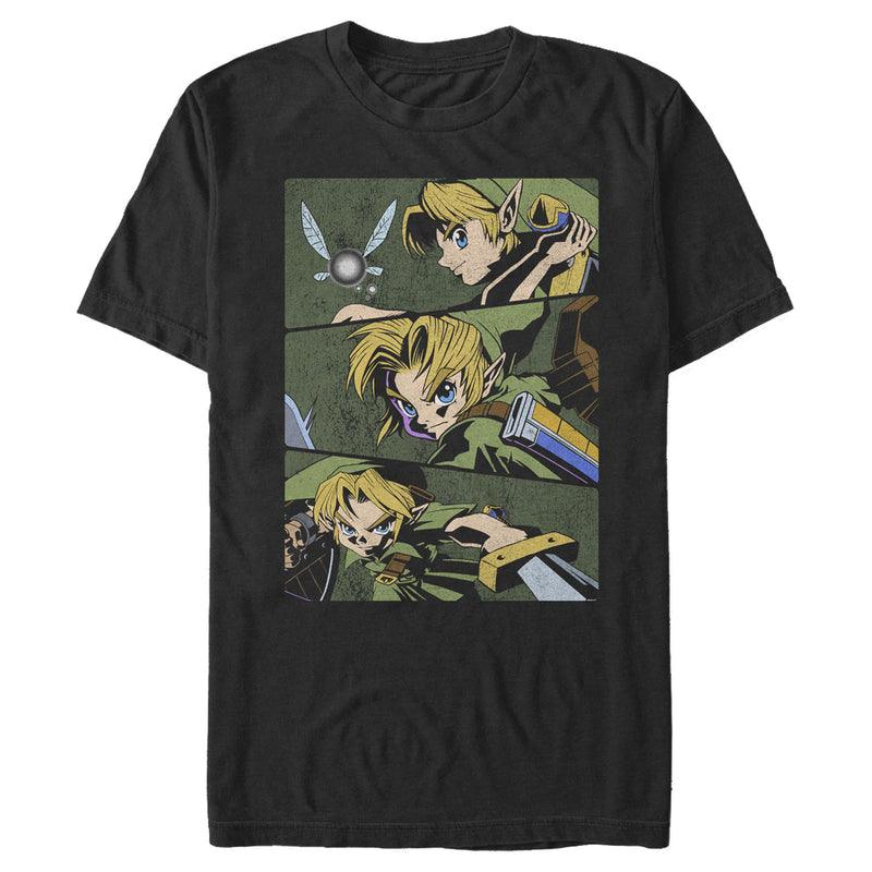 Men's Nintendo Zelda Anime Comic Strip T-Shirt