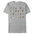 Men's Nintendo Super Mario Items and Characters Panel T-Shirt