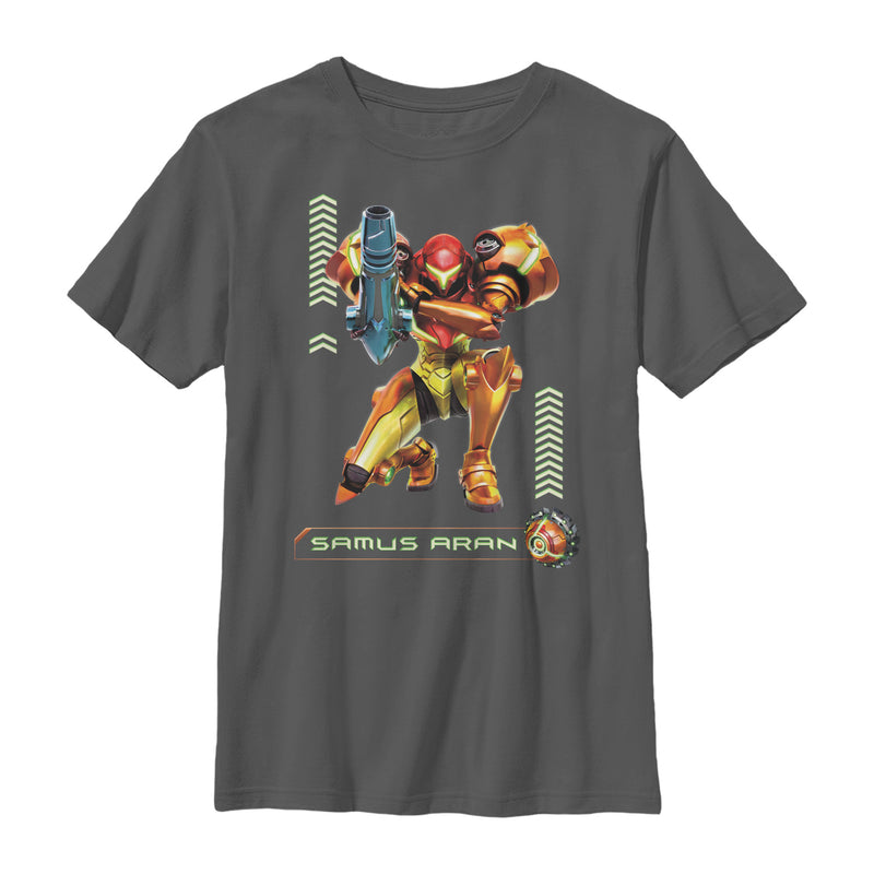 Boy's Nintendo Metroid Samus Pose T-Shirt