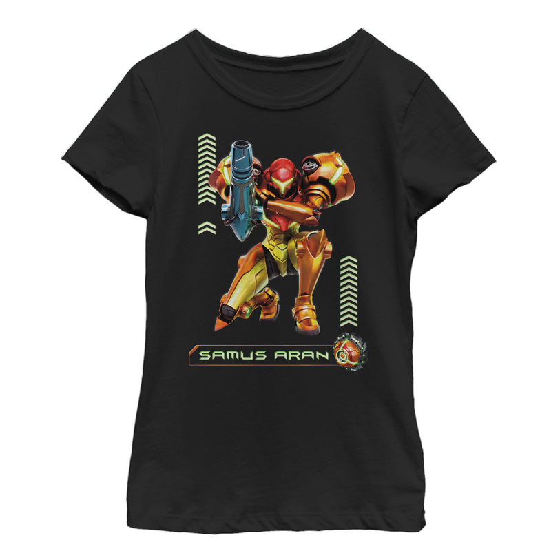 Girl's Nintendo Metroid Samus Pose T-Shirt