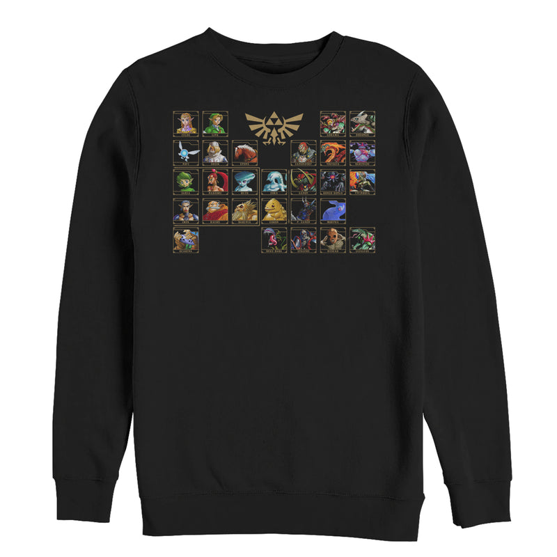 Men's Nintendo Legend of Zelda Ocarina Periodic Table Sweatshirt