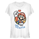 Junior's Nintendo Mario Heart Portrait T-Shirt