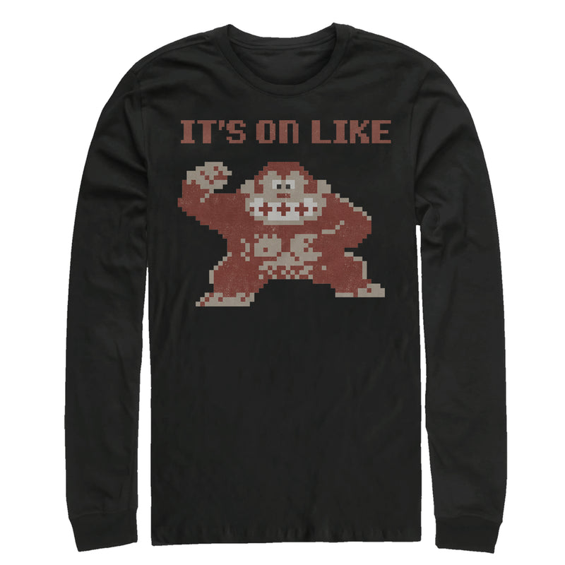 Men's Nintendo It's on Like Donkey Kong Long Sleeve Shirt