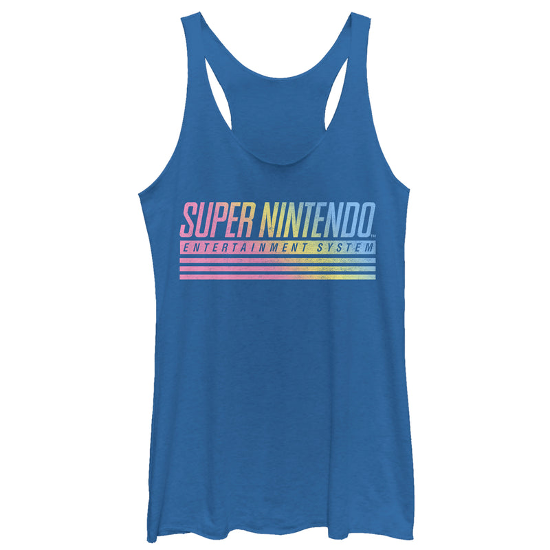 Women's Nintendo Retro SNES Logo Racerback Tank Top