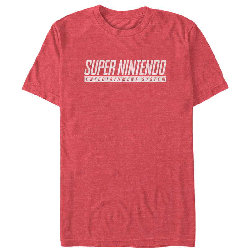Men's Nintendo Super NES Text Logo T-Shirt