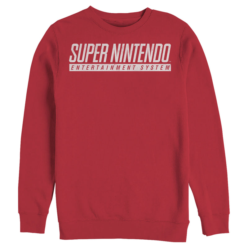 Men's Nintendo Super NES Text Logo Sweatshirt