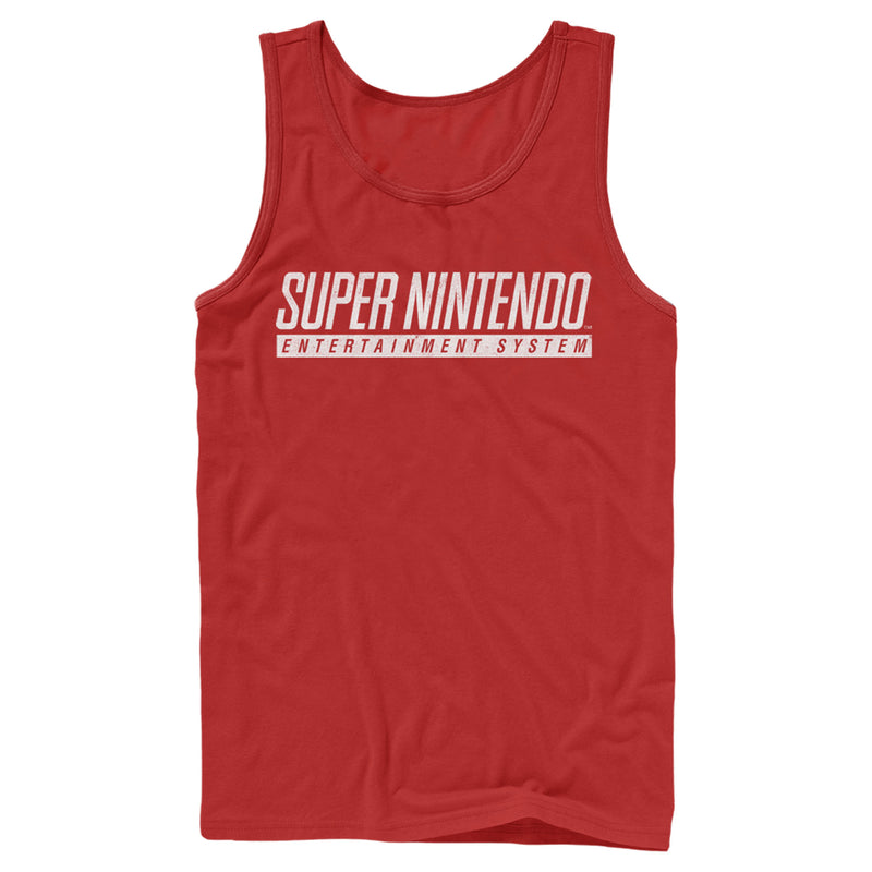 Men's Nintendo Super NES Text Logo Tank Top