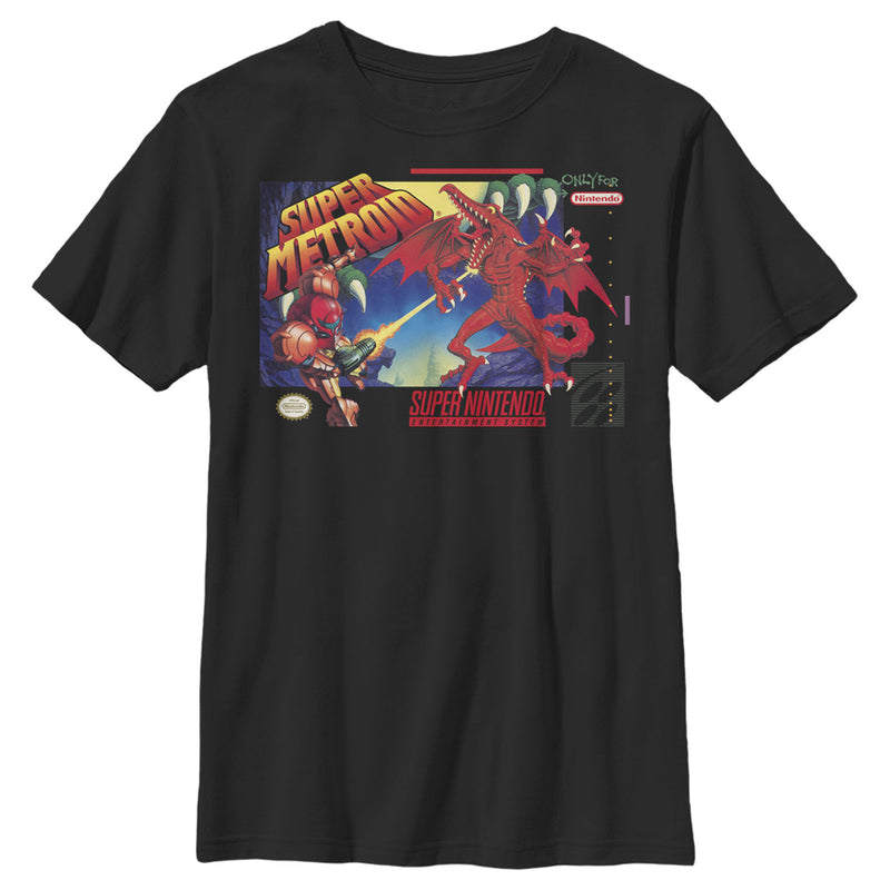 Boy's Nintendo Super Metroid Box Art T-Shirt