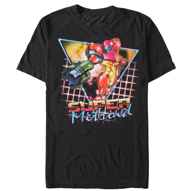 Men's Nintendo Super Metroid Retro Grid T-Shirt