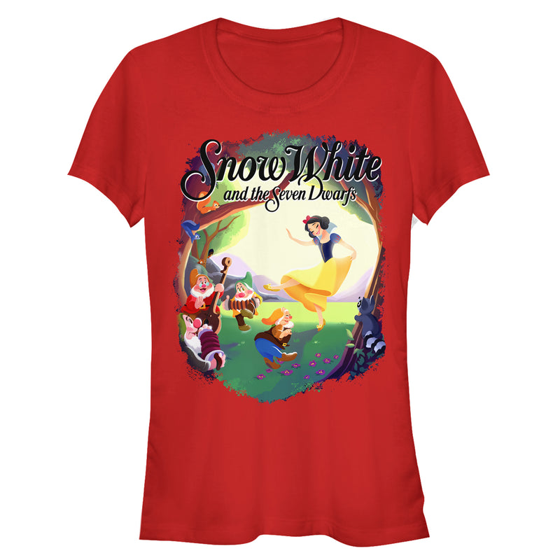 Junior's Snow White and the Seven Dwarfs Dance Scene T-Shirt