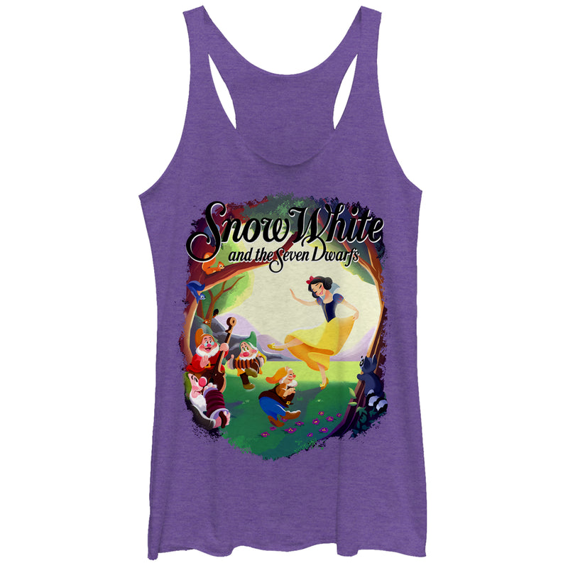 Women's Snow White and the Seven Dwarfs Dance Scene Racerback Tank Top