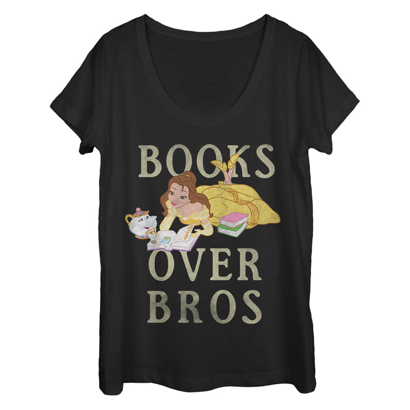 Women's Beauty and the Beast Books Over Bros Scoop Neck