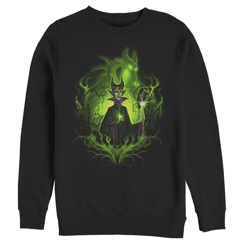 Men's Sleeping Beauty Dark Detailed Maleficent Sweatshirt