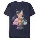 Men's Disney Princesses Mulan Anime Reflection T-Shirt