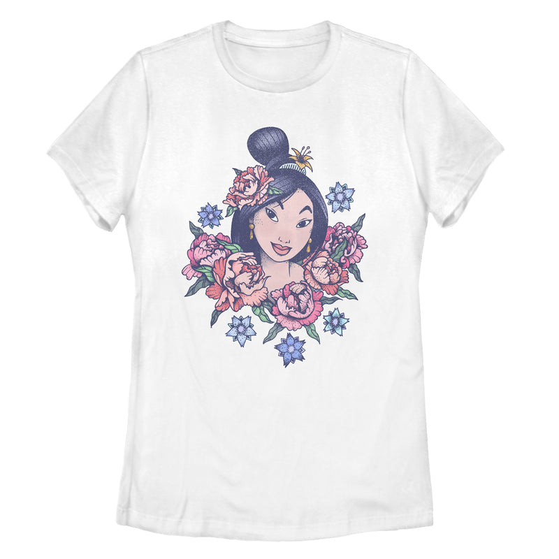 Women's Mulan Floral Portrait T-Shirt
