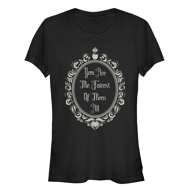 Junior's Snow White and the Seven Dwarfs Fairest Mirror T-Shirt