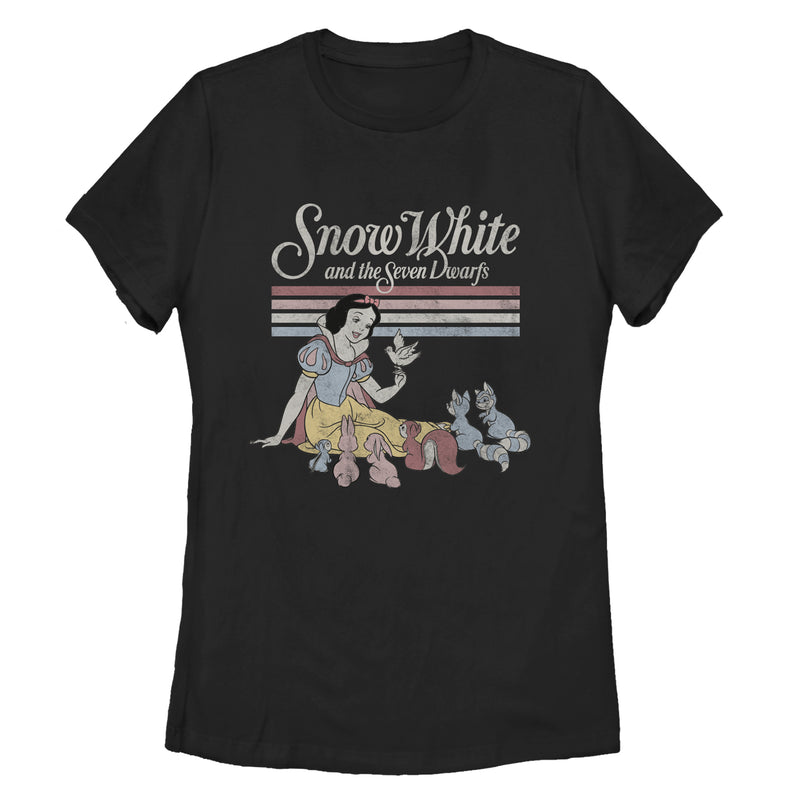 Women's Snow White and the Seven Dwarfs Retro Stripe T-Shirt