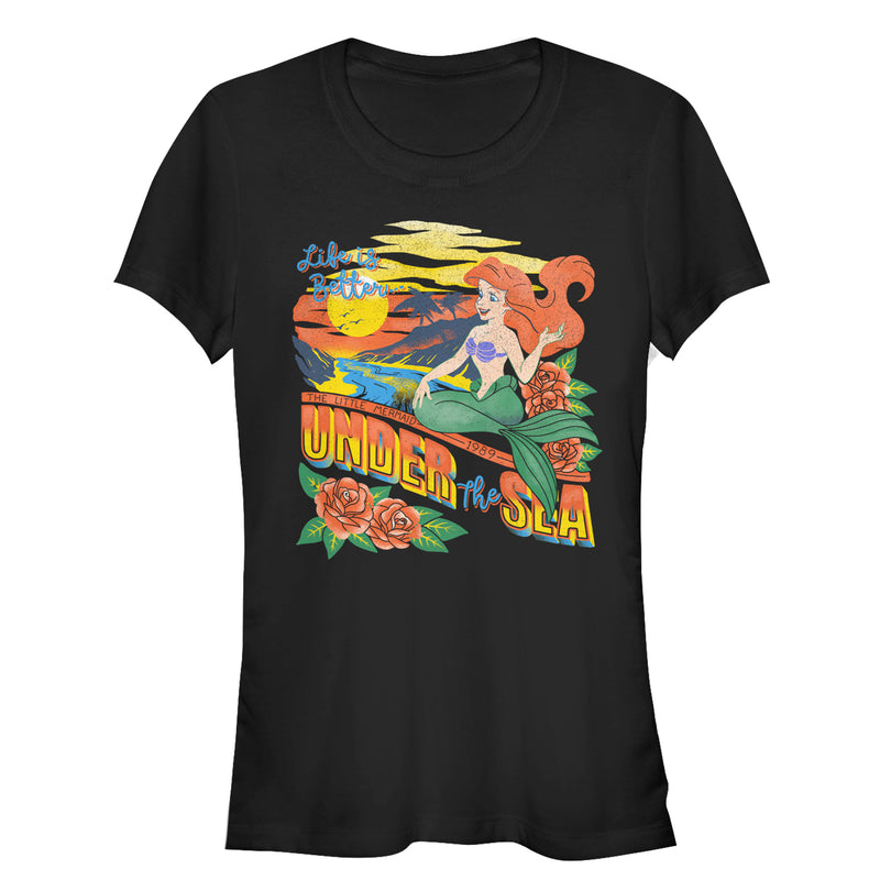 Junior's The Little Mermaid Tropical Life T-Shirt