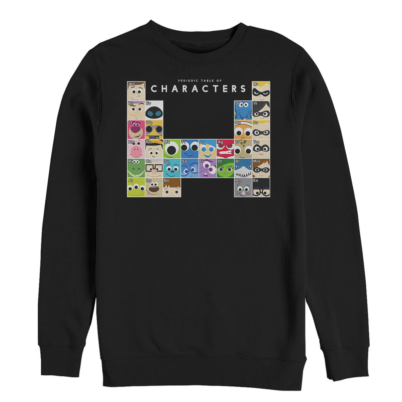 Men's Pixar Character Periodic Table Sweatshirt