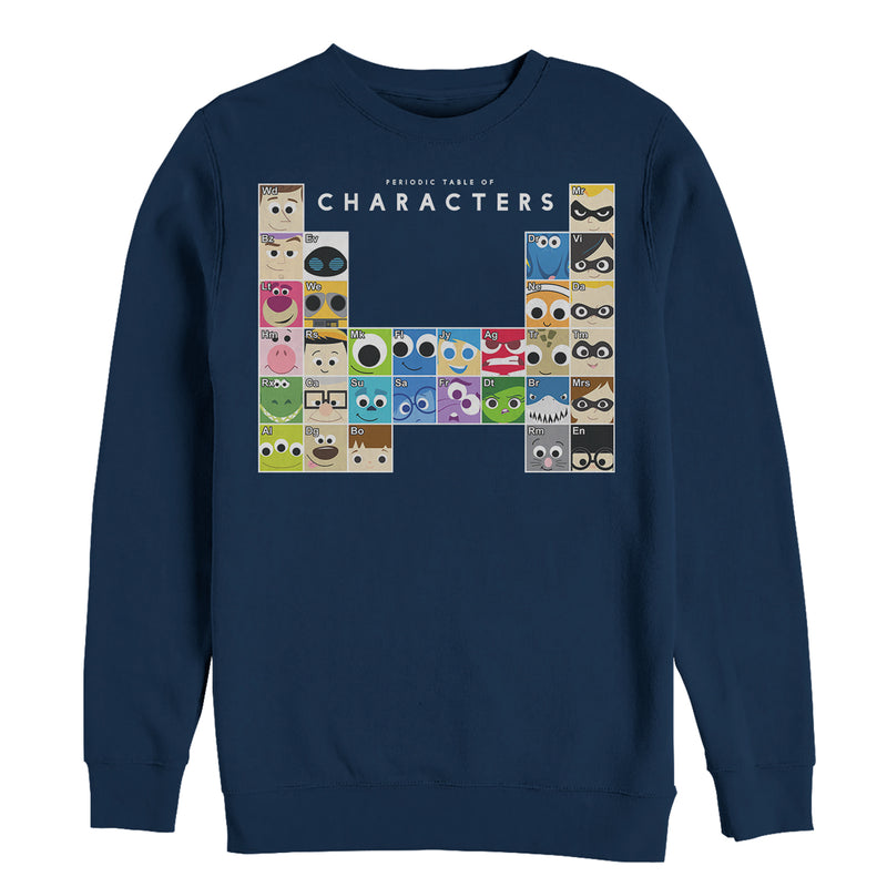 Men's Pixar Character Periodic Table Sweatshirt