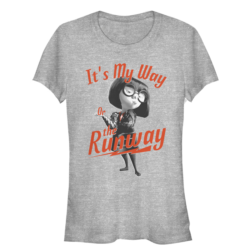 Junior's The Incredibles 2 Edna Mode My Way or Runway T-Shirt