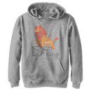 Boy's Lion King Simba Cartoon Scrawl Pull Over Hoodie