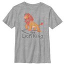 Boy's Lion King Simba Cartoon Scrawl T-Shirt