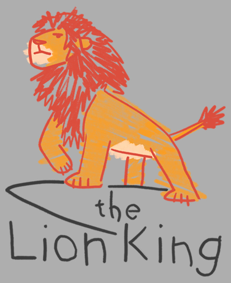 Boy's Lion King Simba Cartoon Scrawl T-Shirt