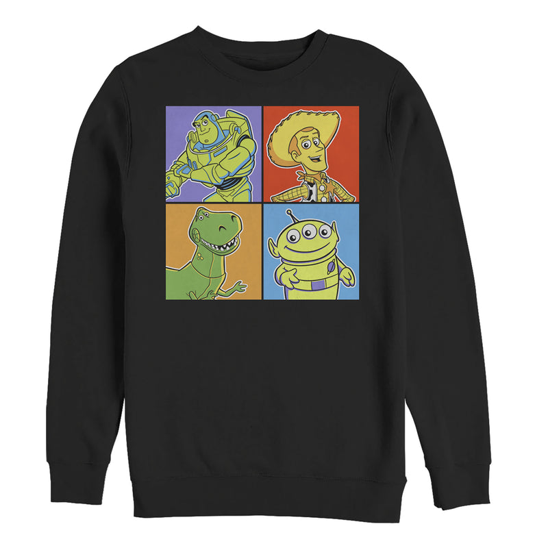 Men's Toy Story Character Color Panels Sweatshirt
